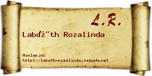 Labáth Rozalinda névjegykártya